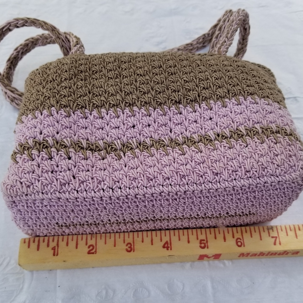 Liz Claiborne Brown and Lavender Woven Bag - Picture 2 of 12